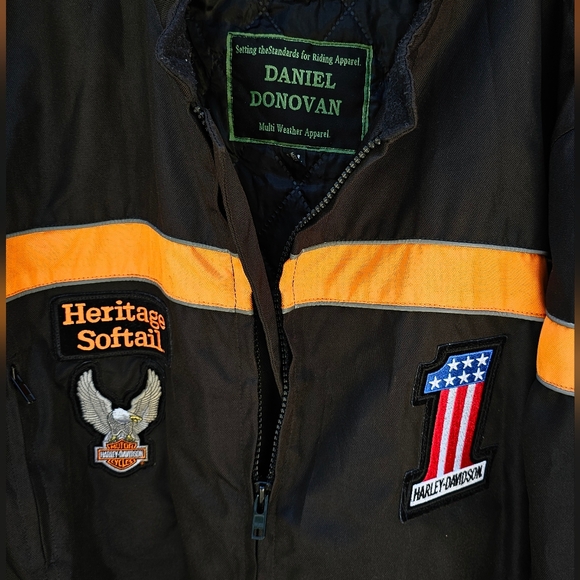 Harley Davidson Motorcycle Heritage Softail Daniel Donovan Jacket Biker Coat 4XL - Picture 5 of 16